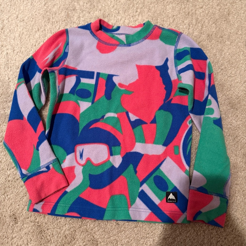 Burton Base Layer Fleece Top with Abstract Design